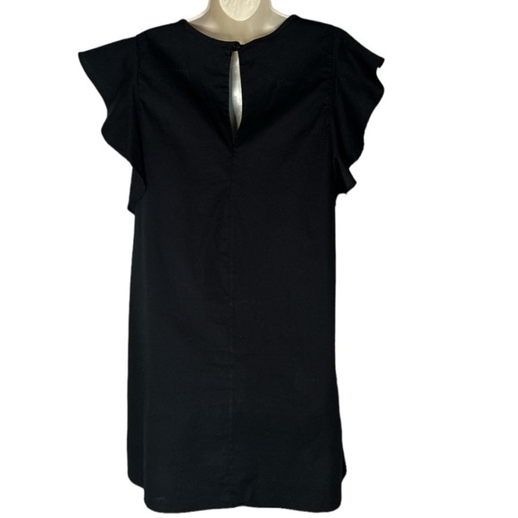 Potters Pot black sleeveless ruffle dress size L - Picture 2 of 7